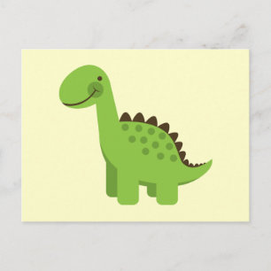 Carte Postale Dinosaure Vert