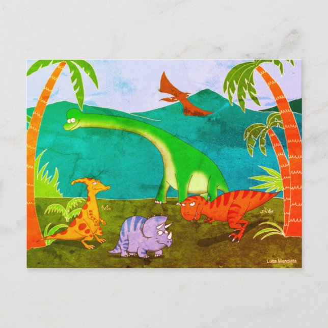 Carte Postale Dinosaures (Devant)