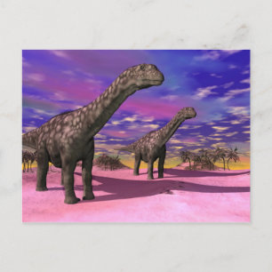 Carte Postale dinosaures Argentinosaurus - rendu 3D