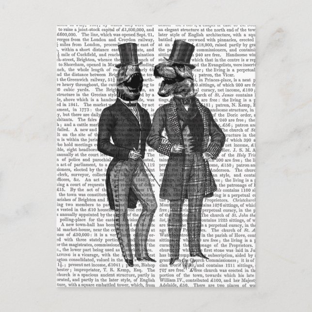 Carte Postale Dinosaures Hommes Sortent La Nuit (Devant)