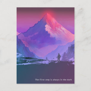 Carte postale d'inspiration minimaliste sur le lev