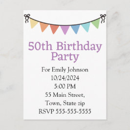 Carte postale d'invitation