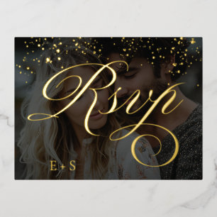 Carte Postale D'invitation À Feuilles D'aluminium Boho Floral Orange and Blush Pink Photo Mariage