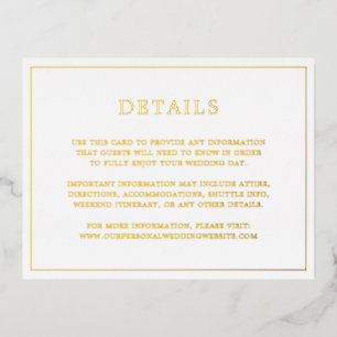 Carte Postale D'invitation À Feuilles D'aluminium Boîtier de mariage élégant simple Monogramme