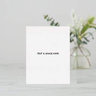 Carte Postale D'invitation À Feuilles D'aluminium Créez votre propre blanc