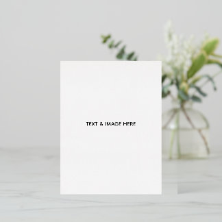 Carte Postale D'invitation À Feuilles D'aluminium Créez votre propre blanc