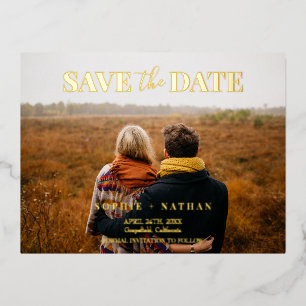 Carte Postale D'invitation À Feuilles D'aluminium Fleur sauvage d'été du printemps   Mariage Enregis