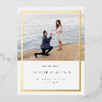 Image minimaliste Enregistrer la date Gold