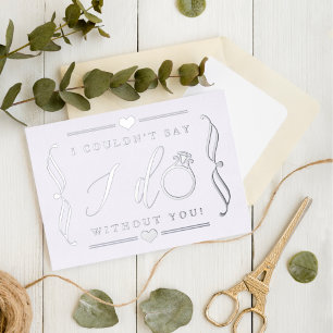 Carte Postale D'invitation À Feuilles D'aluminium Je ne pouvais pas dire que je le fais sans toi R