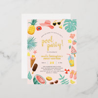 Rose | Watermelon Pineappon Tropical Pool Party