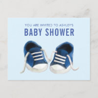 Carte postale d'invitation à une baby shower pour 