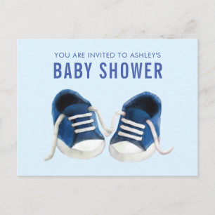 Carte postale d'invitation à une baby shower pour 