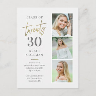 Carte postale d'invitation à une soirée de remise