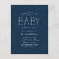 Carte postale d'invitation de la marine de baby sh