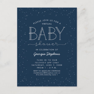 Carte postale d'invitation de la marine de baby sh