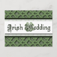 Carte postale d'invitation de mariage irlandais