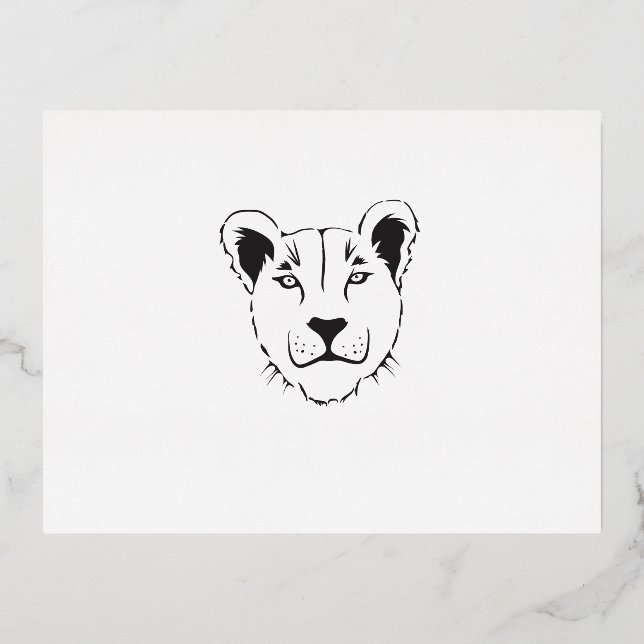 Carte postale d'invitation en feuille d'aluminium  (Recto)