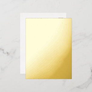 Carte postale d'invitation en feuille d'or personn