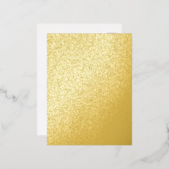 Carte postale d'invitation en feuille d'or personn (Recto/Verso)