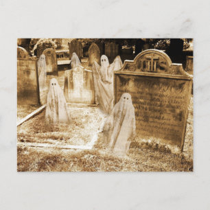 Carte postale d'invitation fantôme