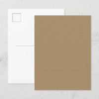 Carte postale d'invitation Marron Café – Personnal