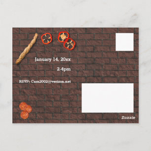Carte postale d'invitation personnalisable pour fê