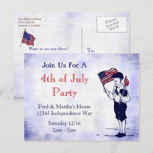 Carte postale d'invitation personnalisée pour la f