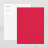 Carte postale d'invitation personnalisée rouge cra