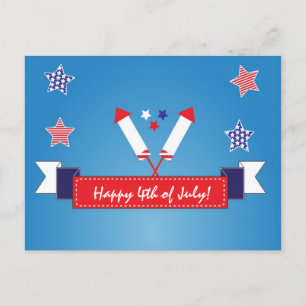 Carte postale d'invitation pour le 4 juillet Jour 