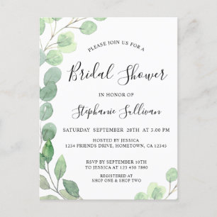 Carte postale d'invitation pour une Baby Shower au
