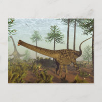 Diplodocus dinosaures parmi les araucaires - 3D re