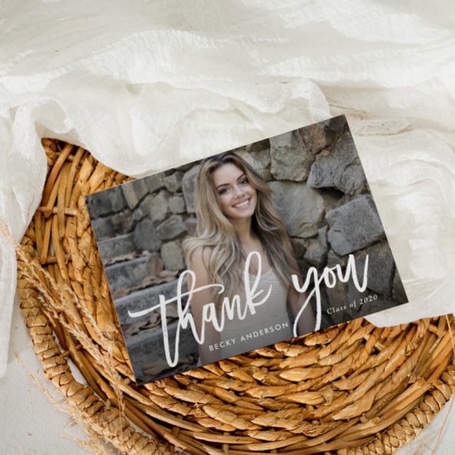 Carte Postale Diplôme du script de brosse merci (Créateur téléchargé)