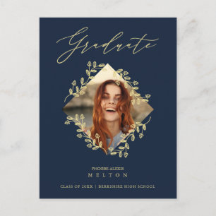 Carte Postale Diplôme Gold Diamond Fleur sauvage Photo Marine