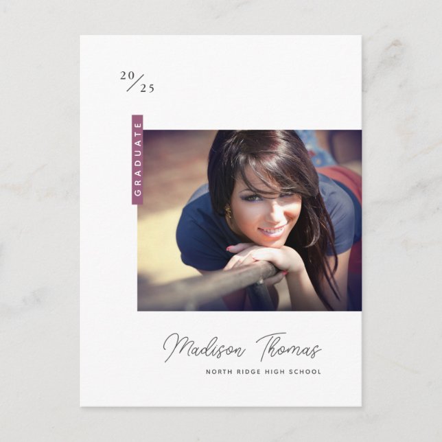 Carte Postale Diplômé simple photo (Devant)