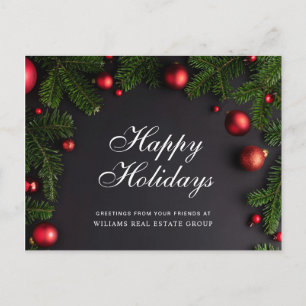 Carte Postale Direction des cônes de pin de Noël Salutation rust