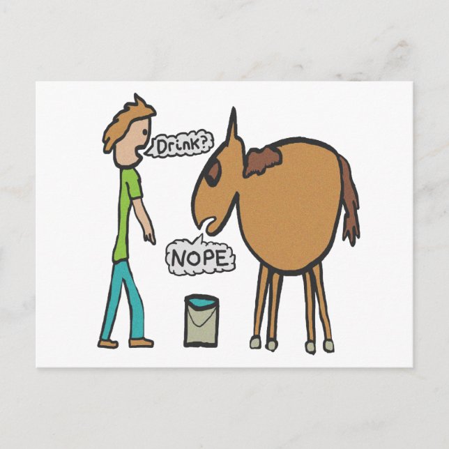 Carte Postale Dirigez Un Cheval Vers L'Eau (Devant)