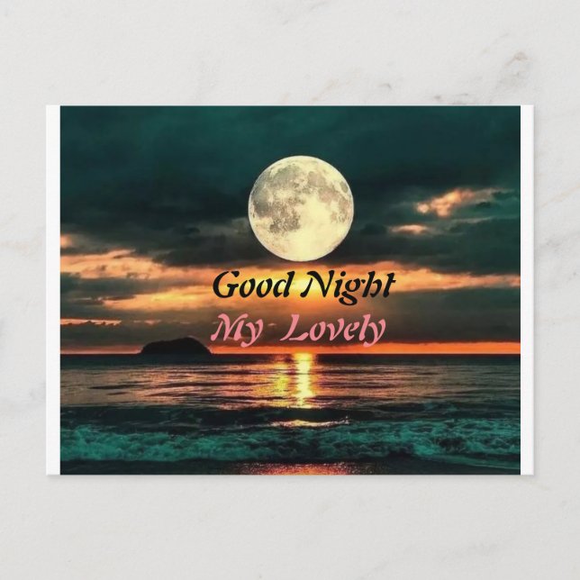 Carte Postale dis bonne nuit à ton adorable (Devant)