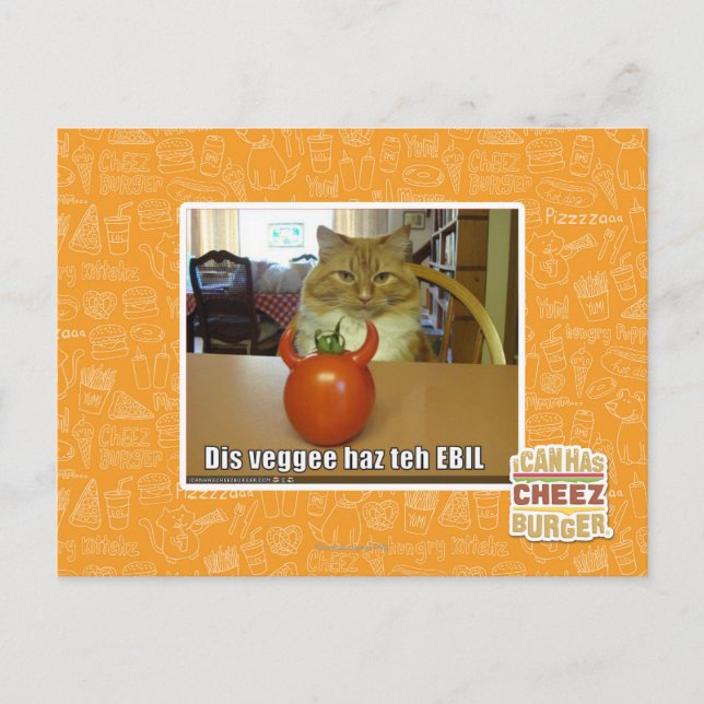 Carte Postale Dis veggee haz l'EBIL (Devant)