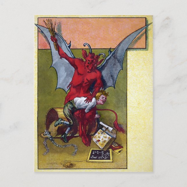 Carte Postale Discipline vintage de Krampus (Devant)