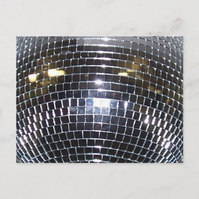 Carte Postale Disco Ball Retro les années 70 Danse Musique (Devant)