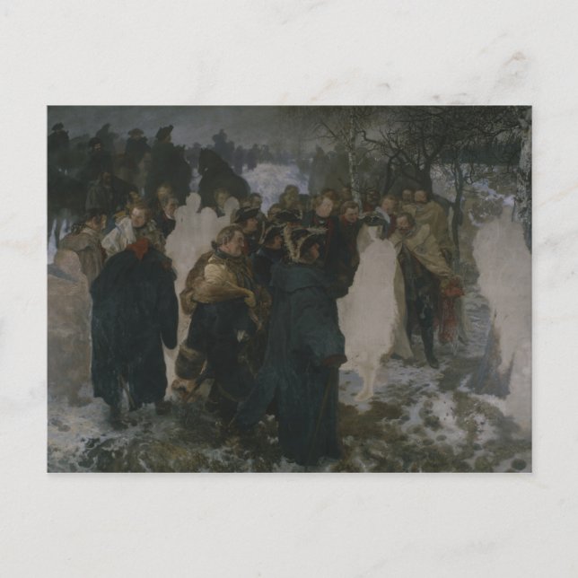 Carte Postale Discours avant la bataille de Leuthen, 1858 (Devant)