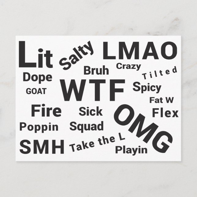 Carte Postale Discours d'argot et discours Ado de 2019 (Devant)