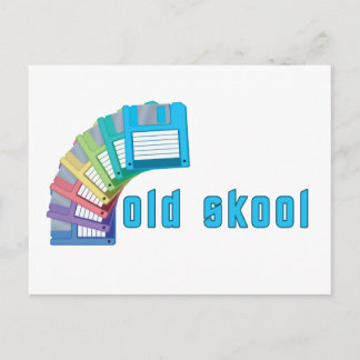 Carte Postale Disques de disquette anciens Skool