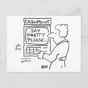 Carte Postale Distributeur automatique de billets de banque de d