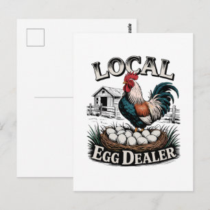 Carte Postale Distributeur d'œufs local amusant