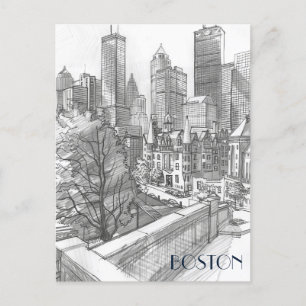 Carte Postale District financier de Boston