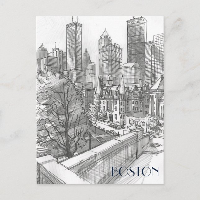 Carte Postale District financier de Boston (Devant)