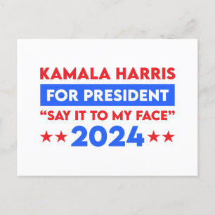 Carte Postale Dites-Le À Mon Visage Kamala Harris Pour Président