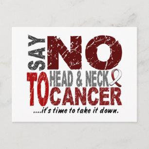 Carte Postale Dites NON à la tête et au cou Cancer 1