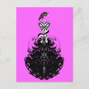 Carte Postale Diva de mode Choisir les couleurs personnalisées d